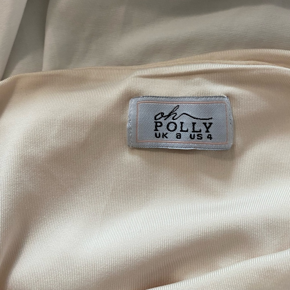Oh Polly White Ruched Bodycon Mini Dress - Picture 6 of 8